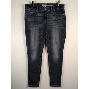 Levi's Denizen Womens Modern Skinny Jeans Blue Dark Wash Mid Rise Denim Size 34W